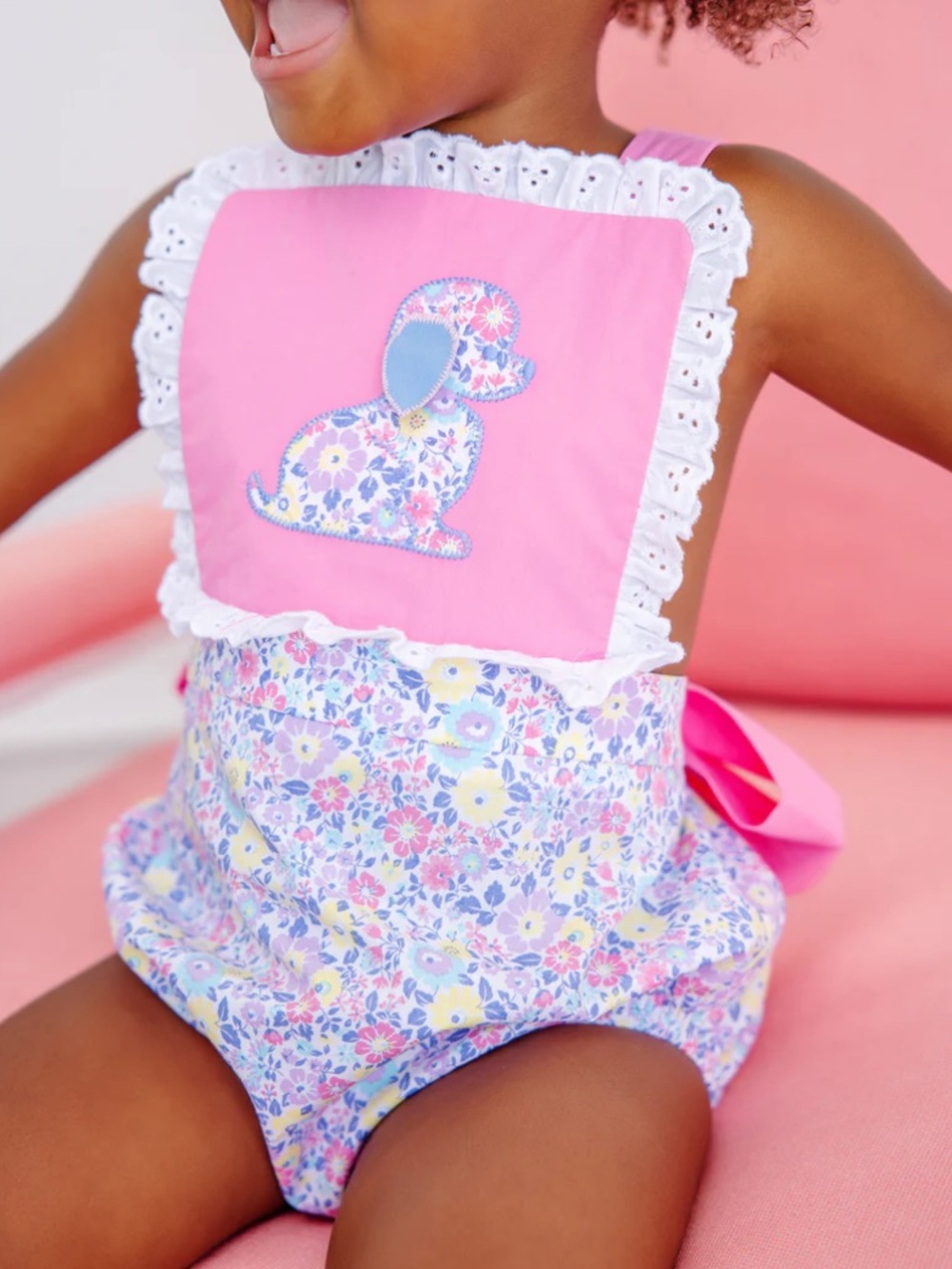 Beaufort Bonnet Company Dog Flower Appliqué Sunsuit TBBC